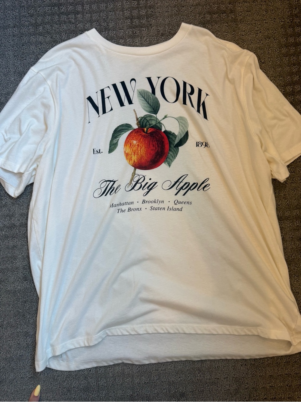 Old Navy White Crewneck Tee with Subtle Grey Logo